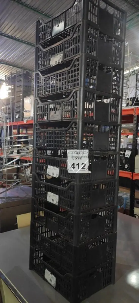 LOTE 412 - 10 CESTAS ORGANIZADORAS. (NO ESTADO) ATENÇÃO! FAZER A VISITAÇÃO ANTES DE ARREMATAR, NÃO SABEMOS SE FUNCIONA, LEILÃO NÃO TEM GARANTIA E NEM DEVOLUÇÃO, SUJEITO A POSSÍVEIS AVARIAS VISÍVEIS/OCULTAS E/OU AUSÊNCIA DE COMPONENTES.