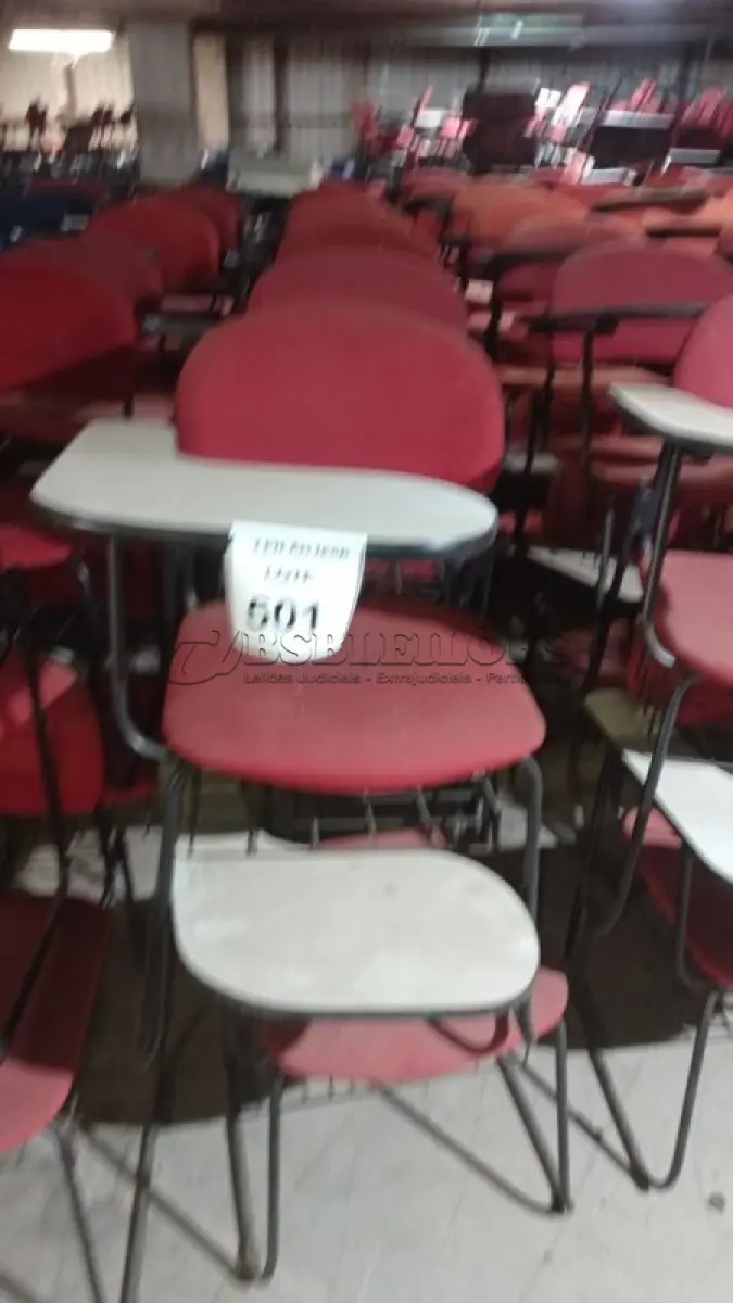 LOTE 501 - 14 CADEIRAS UNIVERSITÁRIAS. (NO ESTADO) ATENÇÃO! FAZER A VISITAÇÃO ANTES DE ARREMATAR, NÃO SABEMOS SE FUNCIONA, LEILÃO NÃO TEM GARANTIA E NEM DEVOLUÇÃO, SUJEITO A POSSÍVEIS AVARIAS VISÍVEIS/OCULTAS E/OU AUSÊNCIA DE COMPONENTES.