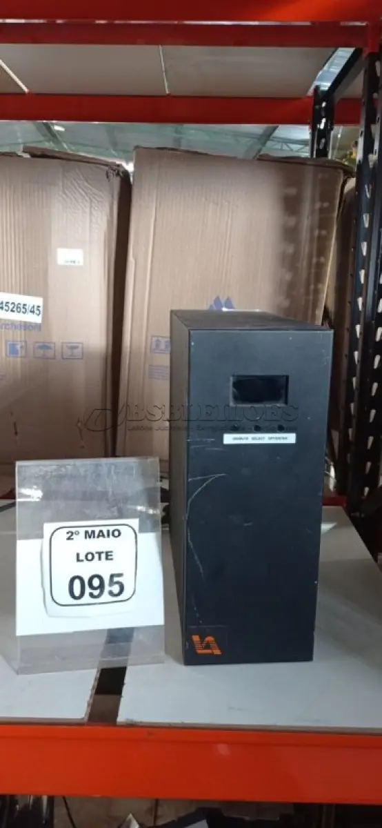 LOTE 095 - 01 NOBREAK 2 KVA MARCA LACERDA. (NO ESTADO) ATENÇÃO! FAZER A VISITAÇÃO ANTES DE ARREMATAR, NÃO SABEMOS SE FUNCIONA, LEILÃO NÃO TEM GARANTIA E NEM DEVOLUÇÃO, SUJEITO A POSSÍVEIS AVARIAS VISÍVEIS/OCULTAS E/OU AUSÊNCIA DE COMPONENTES.