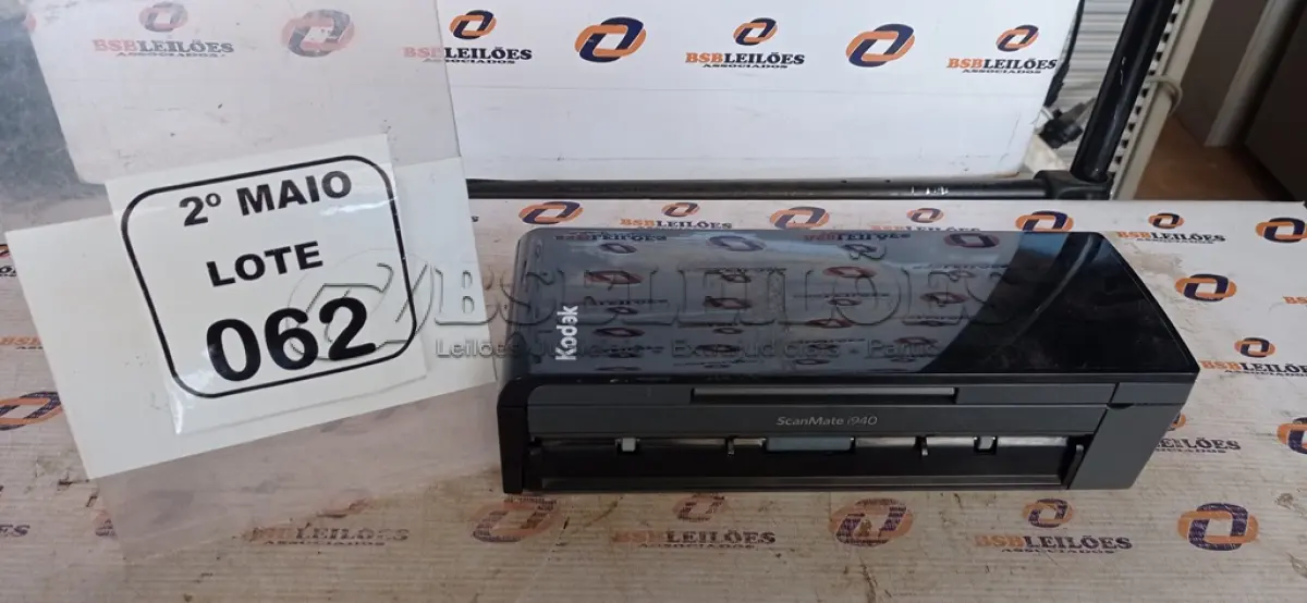 LOTE 062 - 01 SCANNER MODELO I940 MARCA KODAK SEM FONTE. (NO ESTADO) ATENÇÃO! FAZER A VISITAÇÃO ANTES DE ARREMATAR, NÃO SABEMOS SE FUNCIONA, LEILÃO NÃO TEM GARANTIA E NEM DEVOLUÇÃO, SUJEITO A POSSÍVEIS AVARIAS VISÍVEIS/OCULTAS E/OU AUSÊNCIA DE COMPONENTES.