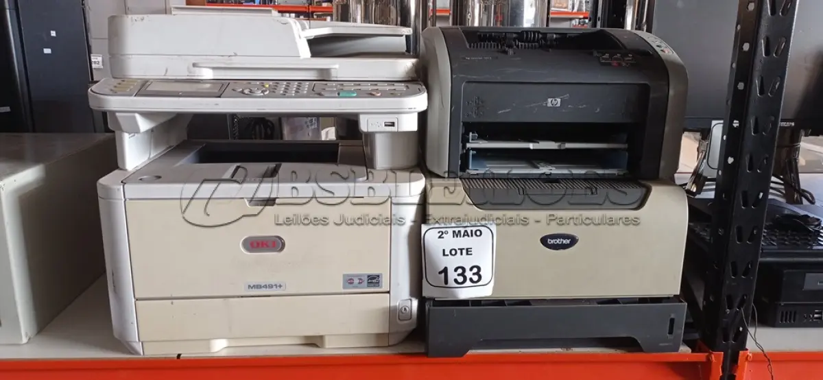 LOTE 133 - 03 IMPRESSORAS DE MARCAS E MODELOS DIVERSOS. (NO ESTADO) ATENÇÃO! FAZER A VISITAÇÃO ANTES DE ARREMATAR, NÃO SABEMOS SE FUNCIONA, LEILÃO NÃO TEM GARANTIA E NEM DEVOLUÇÃO, SUJEITO A POSSÍVEIS AVARIAS VISÍVEIS/OCULTAS E/OU AUSÊNCIA DE COMPONENTES.