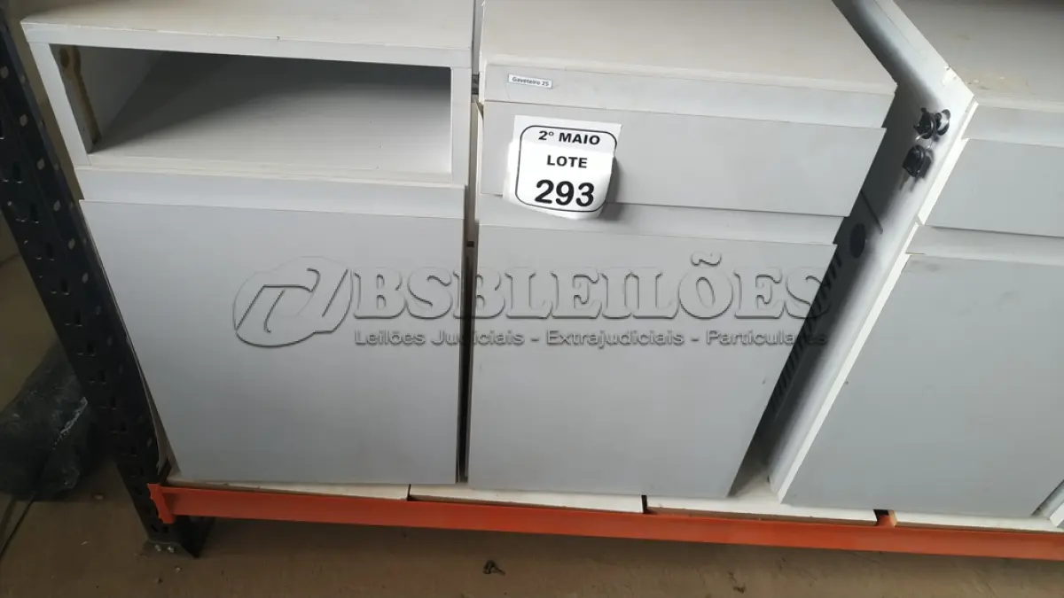 LOTE 293 - 02 ARMÁRIOS PARA CPU COM 01 PORTA E 01 GAVETA. (NO ESTADO) ATENÇÃO! FAZER A VISITAÇÃO ANTES DE ARREMATAR, NÃO SABEMOS SE FUNCIONA, LEILÃO NÃO TEM GARANTIA E NEM DEVOLUÇÃO, SUJEITO A POSSÍVEIS AVARIAS VISÍVEIS/OCULTAS E/OU AUSÊNCIA DE COMPONENTES.