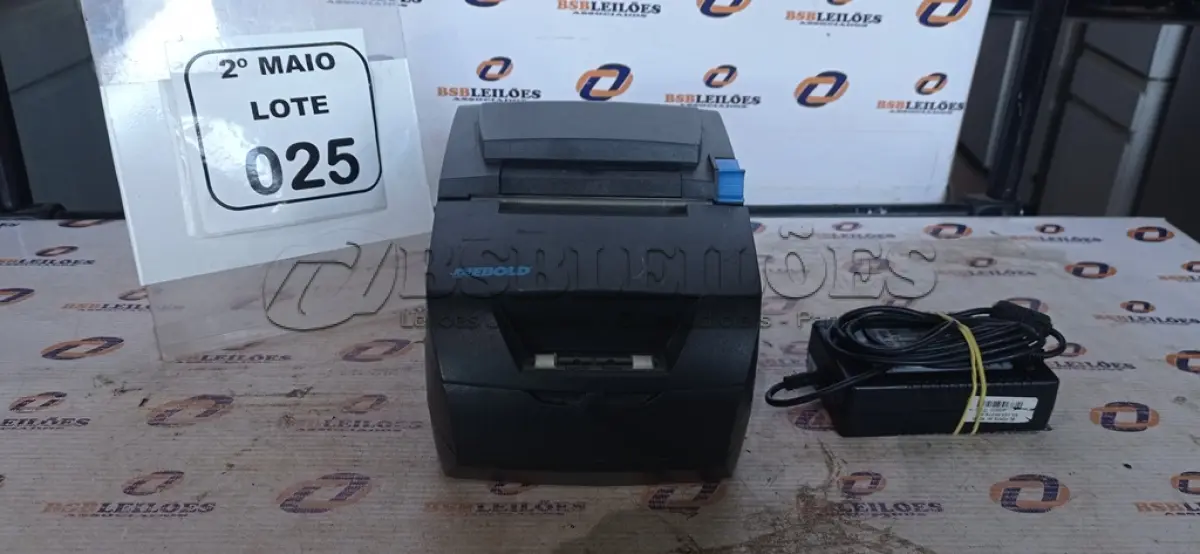 LOTE 025 - 01 IMPRESSORA DE CUPOM MARCA DIEBOLD COM FONTE. (NO ESTADO) ATENÇÃO! FAZER A VISITAÇÃO ANTES DE ARREMATAR, NÃO SABEMOS SE FUNCIONA, LEILÃO NÃO TEM GARANTIA E NEM DEVOLUÇÃO, SUJEITO A POSSÍVEIS AVARIAS VISÍVEIS/OCULTAS E/OU AUSÊNCIA DE COMPONENTES.