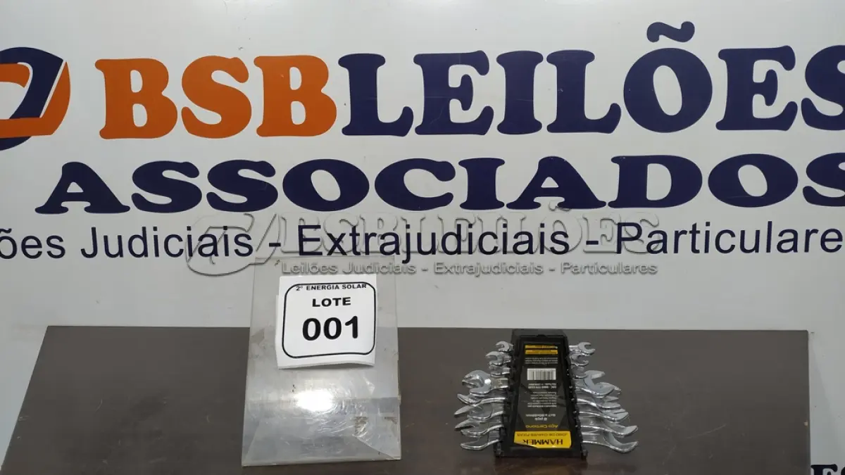 LOTE 001 - 01 JOGO DE CHAVE FIXAS DE AÇO CARBONO 8 PEÇAS 6X7 A 20X22MM MARCA HAMMER. (NO ESTADO) ATENÇÃO! FAZER A VISITAÇÃO ANTES DE ARREMATAR, NÃO SABEMOS SE FUNCIONA, LEILÃO NÃO TEM GARANTIA E NEM DEVOLUÇÃO, SUJEITO A POSSÍVEIS AVARIAS VISÍVEIS/OCULTAS E/OU AUSÊNCIA DE COMPONENTES.