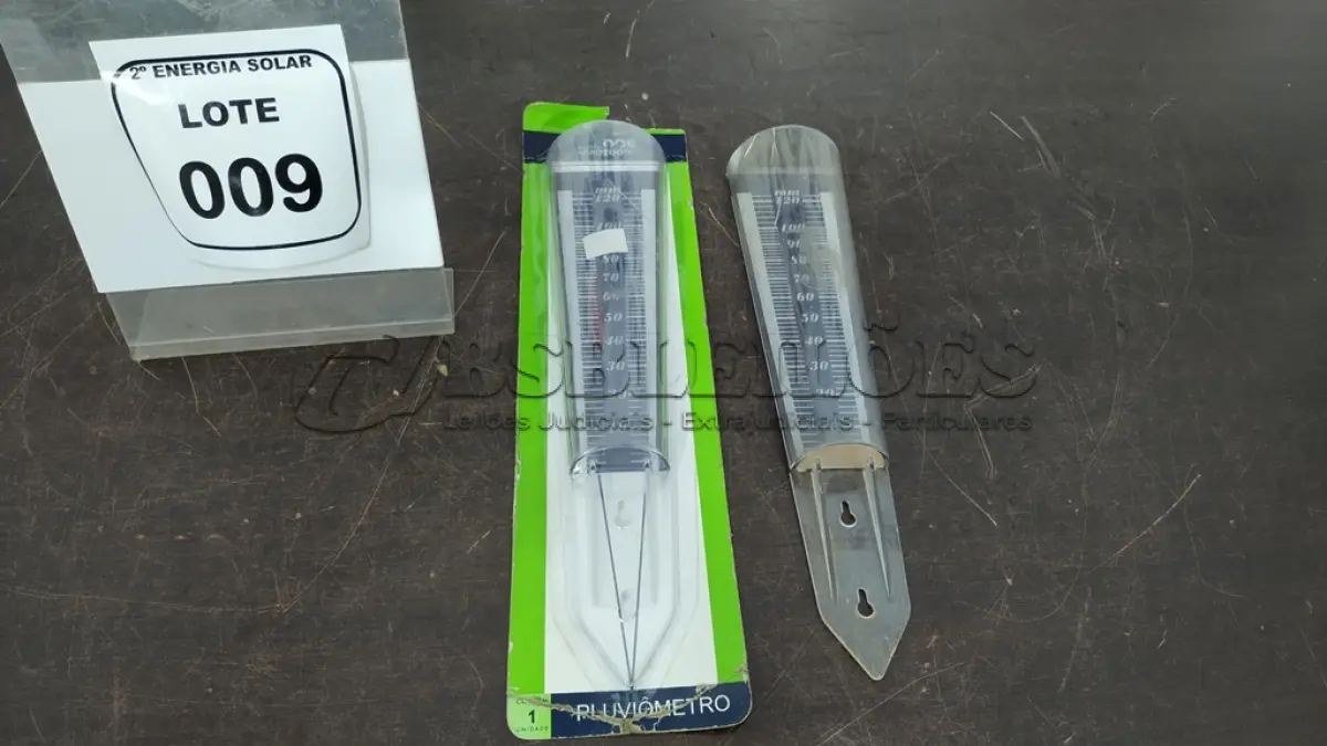 LOTE 009 - 02 PLUVIÔMETROS. (NO ESTADO) ATENÇÃO! FAZER A VISITAÇÃO ANTES DE ARREMATAR, NÃO SABEMOS SE FUNCIONA, LEILÃO NÃO TEM GARANTIA E NEM DEVOLUÇÃO, SUJEITO A POSSÍVEIS AVARIAS VISÍVEIS/OCULTAS E/OU AUSÊNCIA DE COMPONENTES.