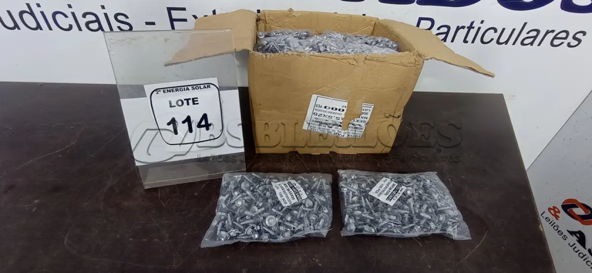 LOTE 114 - 01 CAIXA COM PARAFUSOS SEXTAVADOS AUTO BROCANTE 5.5X25. (NO ESTADO) ATENÇÃO! FAZER A VISITAÇÃO ANTES DE ARREMATAR, NÃO SABEMOS SE FUNCIONA, LEILÃO NÃO TEM GARANTIA E NEM DEVOLUÇÃO, SUJEITO A POSSÍVEIS AVARIAS VISÍVEIS/OCULTAS E/OU AUSÊNCIA DE COMPONENTES.