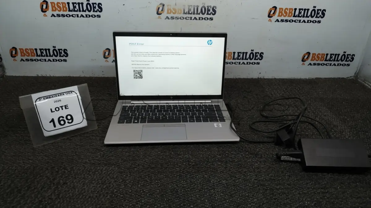 LOTE 169 - 01 LAPTOP ELITEBOOK CORE 15 VPRO MARCA HP COM FONTE. (NO ESTADO EM QUE SE ENCONTRA. SUJEITO A AVARIAS OCULTAS/VISÍVEIS.) BH1535V