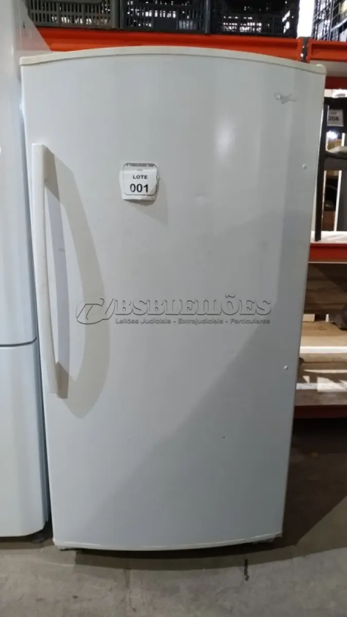 LOTE 001 - 01 FREZEER P.N. 071154 MARCA WHIRLPOOL 110V. (NO ESTADO EM QUE SE ENCONTRA. SUJEITO A AVARIAS OCULTAS/VISÍVEIS) BF8467E