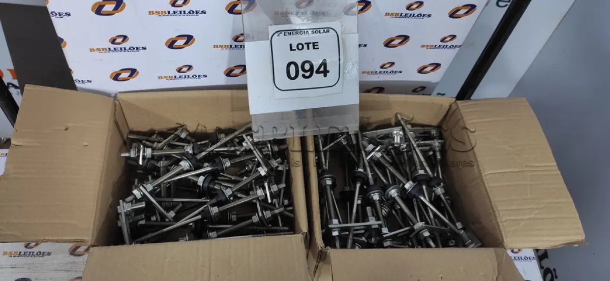 LOTE 094 - 02 CAIXAS COM PARAFUSOS DE FIXAÇÃO METÁLICO M10 X 250MM AÇO INOX.  (NO ESTADO) ATENÇÃO! FAZER A VISITAÇÃO ANTES DE ARREMATAR, NÃO SABEMOS SE FUNCIONA, LEILÃO NÃO TEM GARANTIA E NEM DEVOLUÇÃO, SUJEITO A POSSÍVEIS AVARIAS VISÍVEIS/OCULTAS E/OU AUSÊNCIA DE COMPONENTES.