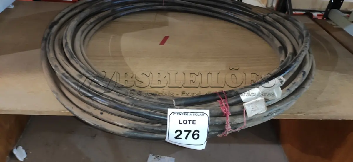 LOTE 276 - 37M DE FIO ISOLADO EM ALUMÍNIO PRETO 150MM. (NO ESTADO) ATENÇÃO! FAZER A VISITAÇÃO ANTES DE ARREMATAR, NÃO SABEMOS SE FUNCIONA, LEILÃO NÃO TEM GARANTIA E NEM DEVOLUÇÃO, SUJEITO A POSSÍVEIS AVARIAS VISÍVEIS/OCULTAS