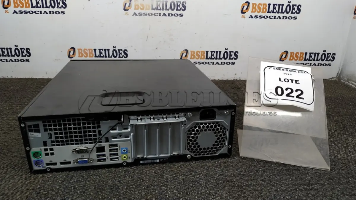 LOTE 022 - 01 CPU HP 800G2 SFF S/N:2UA7122PM5. (NO ESTADO EM QUE SE ENCONTRA. SUJEITO A AVARIAS OCULTAS/VISÍVEIS)