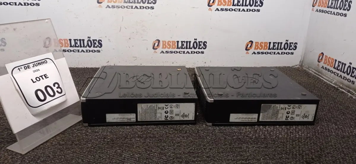 LOTE 003 - 02 MINIS PC   MARCA HP I3. (NO ESTADO) ATENÇÃO! FAZER A VISITAÇÃO ANTES DE ARREMATAR, NÃO SABEMOS SE FUNCIONA, LEILÃO NÃO TEM GARANTIA E NEM DEVOLUÇÃO, SUJEITO A POSSÍVEIS AVARIAS VISÍVEIS/OCULTAS E/OU AUSÊNCIA DE COMPONENTES.