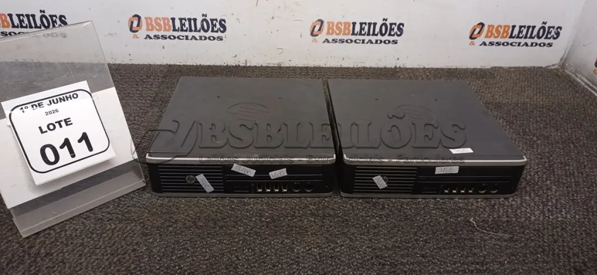 LOTE 011 - 02 MINIS PC   MARCA HP I3. (NO ESTADO) ATENÇÃO! FAZER A VISITAÇÃO ANTES DE ARREMATAR, NÃO SABEMOS SE FUNCIONA, LEILÃO NÃO TEM GARANTIA E NEM DEVOLUÇÃO, SUJEITO A POSSÍVEIS AVARIAS VISÍVEIS/OCULTAS E/OU AUSÊNCIA DE COMPONENTES.