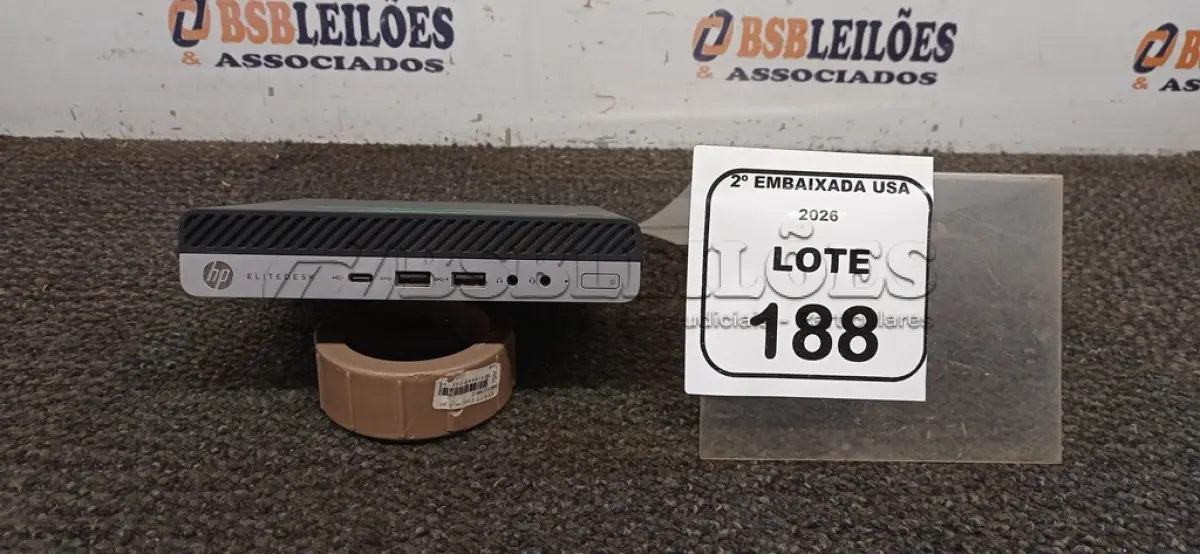 LOTE 188 - 01 WORKSTATION SEM MEMÓRIA E HD. SEM FONTE MARCA HP ELITE DESK. (NO ESTADO EM QUE SE ENCONTRA. SUJEITO A AVARIAS OCULTAS/VISÍVEIS.) BD0083M