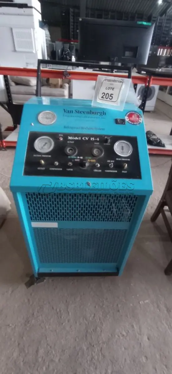 LOTE 205 - 01 EQUIPAMENTO DE REFRIGERAÇÃO-VAN STEENBURGH, MODELO CV 15-4. (NO ESTADO EM QUE SE ENCONTRA. SUJEITO A AVARIAS OCULTAS/VISÍVEIS.)0900-4032