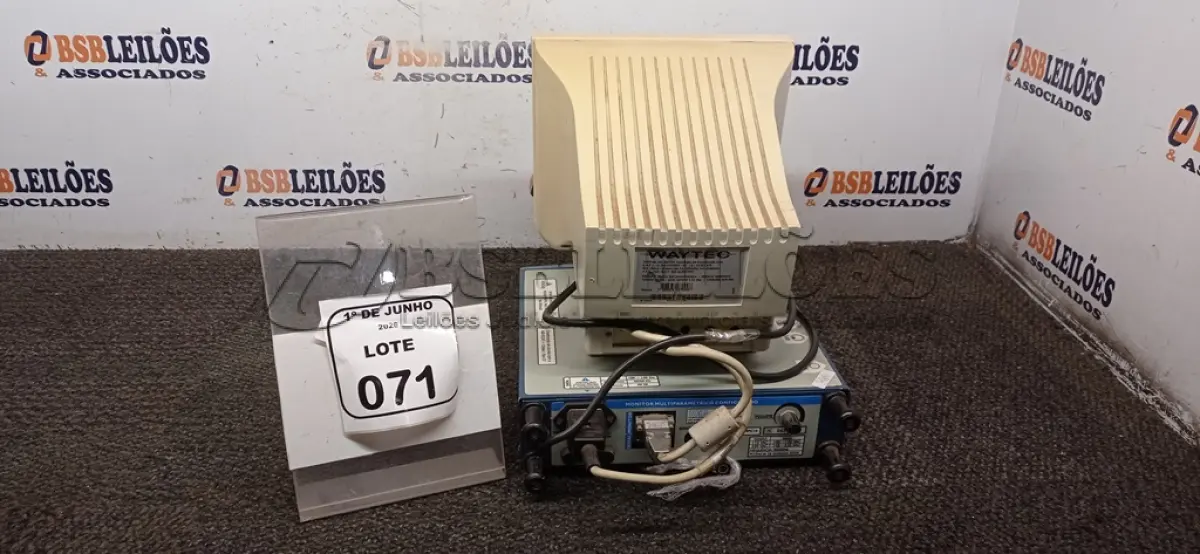 LOTE 071 - 01 MONITOR PARAMÉTRICO MODELO TEB MPC 10 MARCA WAYTEC. (NO ESTADO) ATENÇÃO! FAZER A VISITAÇÃO ANTES DE ARREMATAR, NÃO SABEMOS SE FUNCIONA, LEILÃO NÃO TEM GARANTIA E NEM DEVOLUÇÃO, SUJEITO A POSSÍVEIS AVARIAS VISÍVEIS/OCULTAS E/OU AUSÊNCIA DE COMPONENTES.