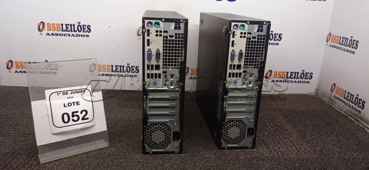 LOTE 052 - 02 CPU HP DDR3 USB 3.0 COM PROCESSADOR. (NO ESTADO) ATENÇÃO! FAZER A VISITAÇÃO ANTES DE ARREMATAR, NÃO SABEMOS SE FUNCIONA, LEILÃO NÃO TEM GARANTIA E NEM DEVOLUÇÃO, SUJEITO A POSSÍVEIS AVARIAS VISÍVEIS/OCULTAS E/OU AUSÊNCIA DE COMPONENTES.