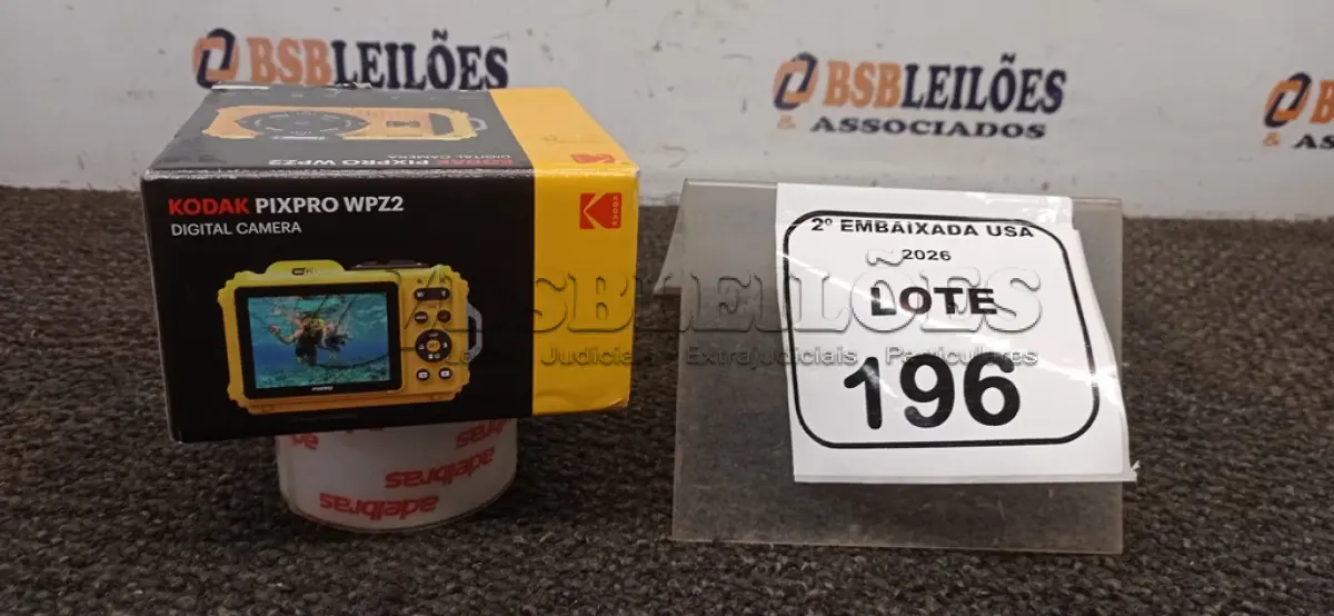 LOTE 196 - 01 CÂMERA KODAK. (NO ESTADO EM QUE SE ENCONTRA. SUJEITO A AVARIAS OCULTAS/VISÍVEIS.) BH1479K
