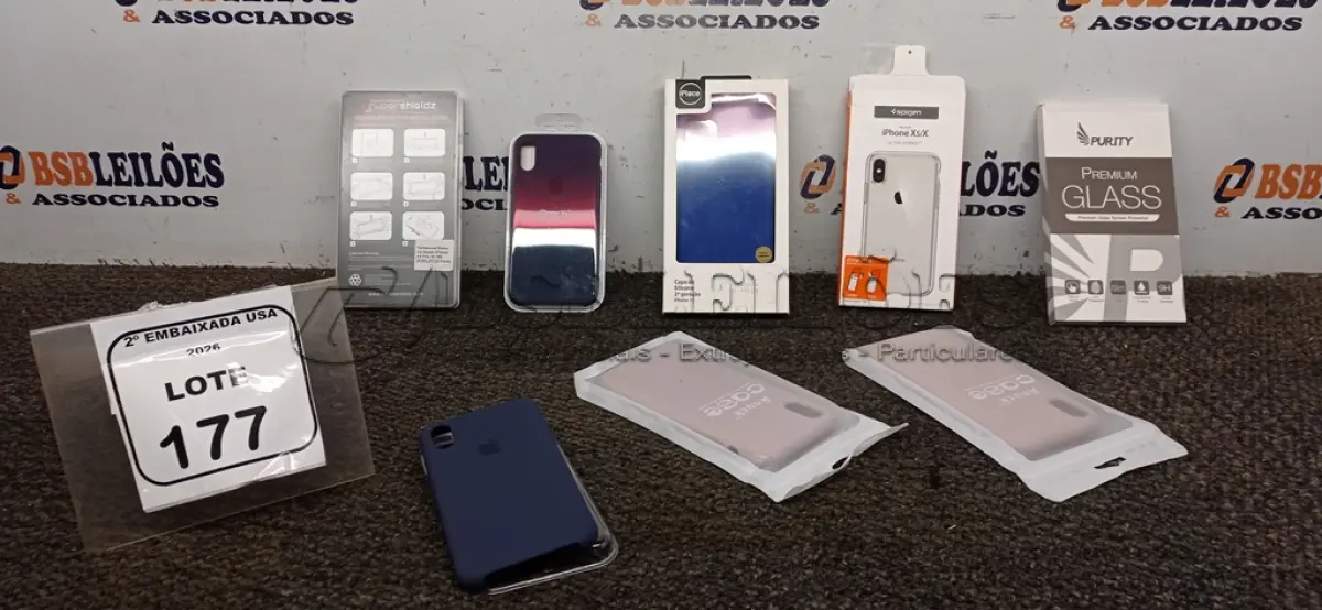 LOTE 177 - 06 BOX -PHONE CASER E 02 (PELÍCULAS). (NO ESTADO EM QUE SE ENCONTRA. SUJEITO A AVARIAS OCULTAS/VISÍVEIS.)