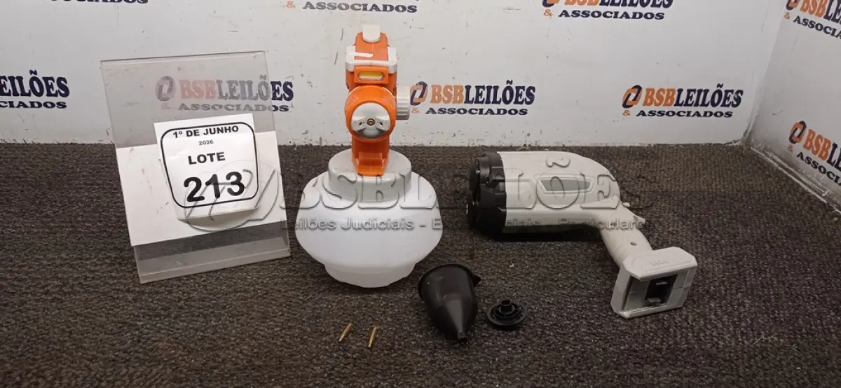 LOTE 213 - 01 PISTOLA DE PULVERIZAÇÃO SEM FIO 24V MODELO SL-0122 MARCA LI-LON. (NO ESTADO) ATENÇÃO! FAZER A VISITAÇÃO ANTES DE ARREMATAR, NÃO SABEMOS SE FUNCIONA, LEILÃO NÃO TEM GARANTIA E NEM DEVOLUÇÃO, SUJEITO A POSSÍVEIS AVARIAS VISÍVEIS/OCULTAS E/OU AUSÊNCIA DE COMPONENTES.
