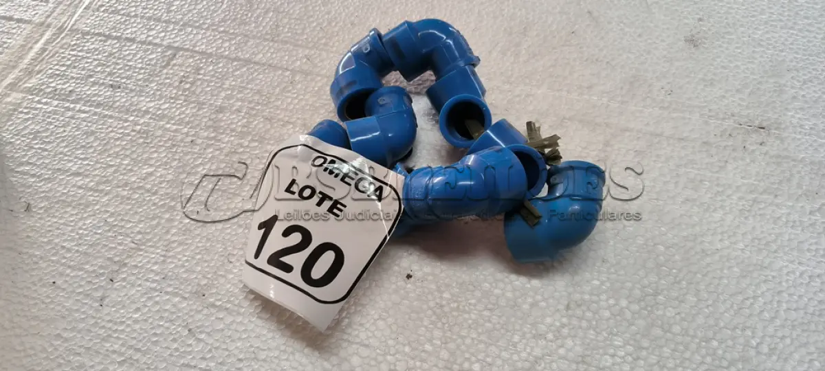 LOTE 120 - 09 BUCHAS (LR) - Ø 25 X 3/4 - AZUL. (NO ESTADO EM QUE SE ENCONTRA. SUJEITO A AVARIAS OCULTAS/VISÍVEIS.)