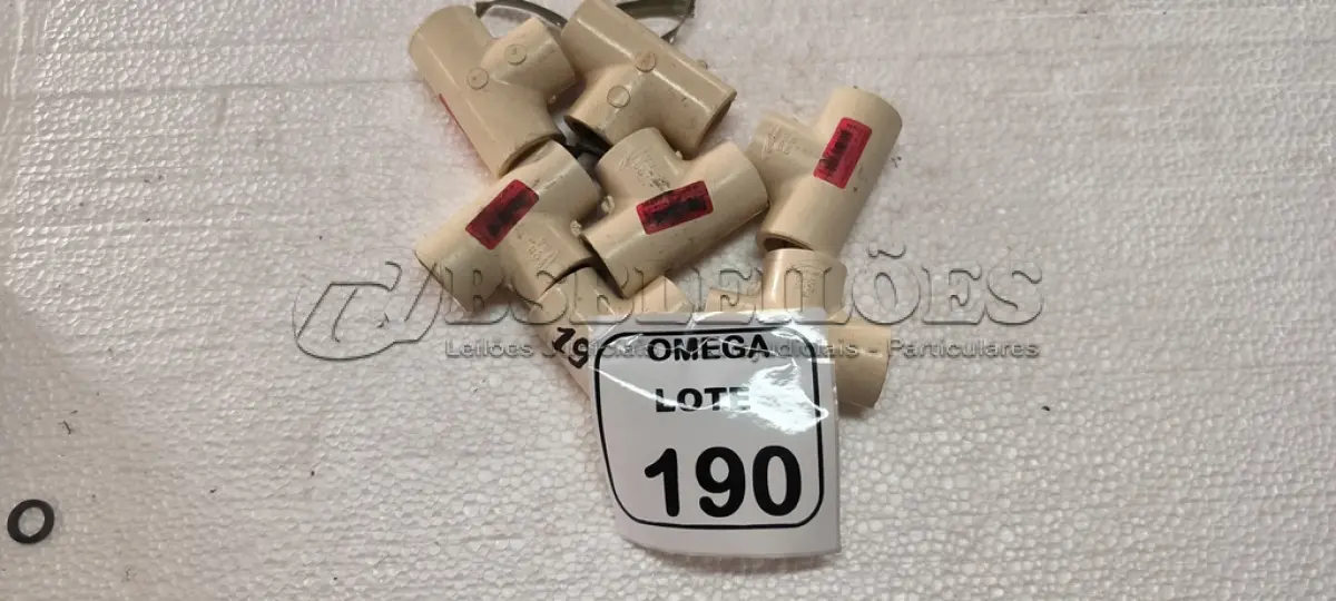 LOTE 190 - 05 TÊS  SOLD. CPVC - Ø 35MM. (NO ESTADO EM QUE SE ENCONTRA. SUJEITO A AVARIAS OCULTAS/VISÍVEIS.)