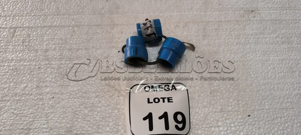 LOTE 119 - 03 BUCHAS (LR) - Ø 25 X 3/4 - AZUL. (NO ESTADO EM QUE SE ENCONTRA. SUJEITO A AVARIAS OCULTAS/VISÍVEIS.)