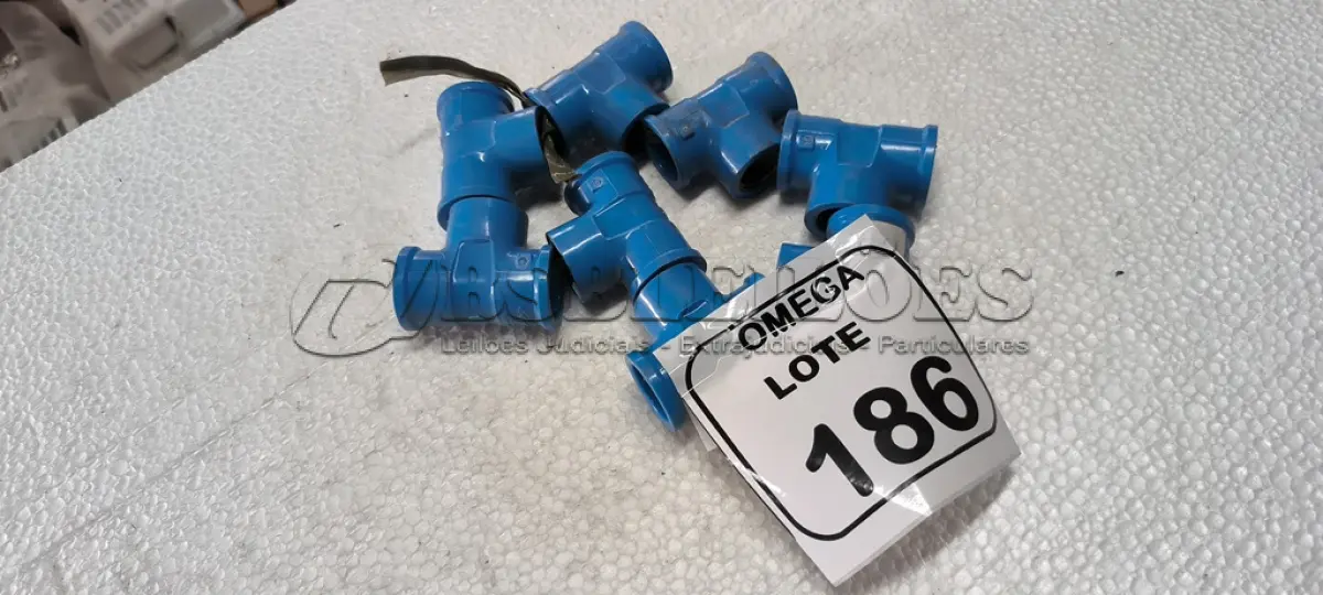 LOTE 186 - 08 TÊS (LR) AZUL - Ø 24 X 1/2. (NO ESTADO EM QUE SE ENCONTRA. SUJEITO A AVARIAS OCULTAS/VISÍVEIS.)