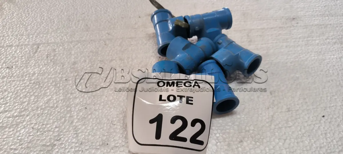 LOTE 122 - 06 TÊS (LR) - Ø 25 X 3/4 - AZUL. (NO ESTADO EM QUE SE ENCONTRA. SUJEITO A AVARIAS OCULTAS/VISÍVEIS.)