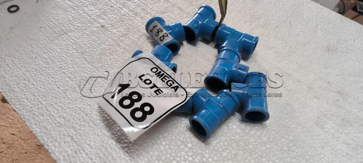 LOTE 188 - 08 TÊS (LR) AZUL - Ø 24 X 1/2. (NO ESTADO EM QUE SE ENCONTRA. SUJEITO A AVARIAS OCULTAS/VISÍVEIS.)