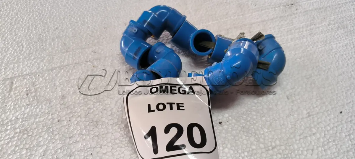 LOTE 120 - 09 BUCHAS (LR) - Ø 25 X 3/4 - AZUL. (NO ESTADO EM QUE SE ENCONTRA. SUJEITO A AVARIAS OCULTAS/VISÍVEIS.)