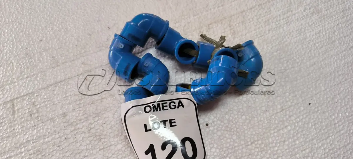 LOTE 120 - 09 BUCHAS (LR) - Ø 25 X 3/4 - AZUL. (NO ESTADO EM QUE SE ENCONTRA. SUJEITO A AVARIAS OCULTAS/VISÍVEIS.)