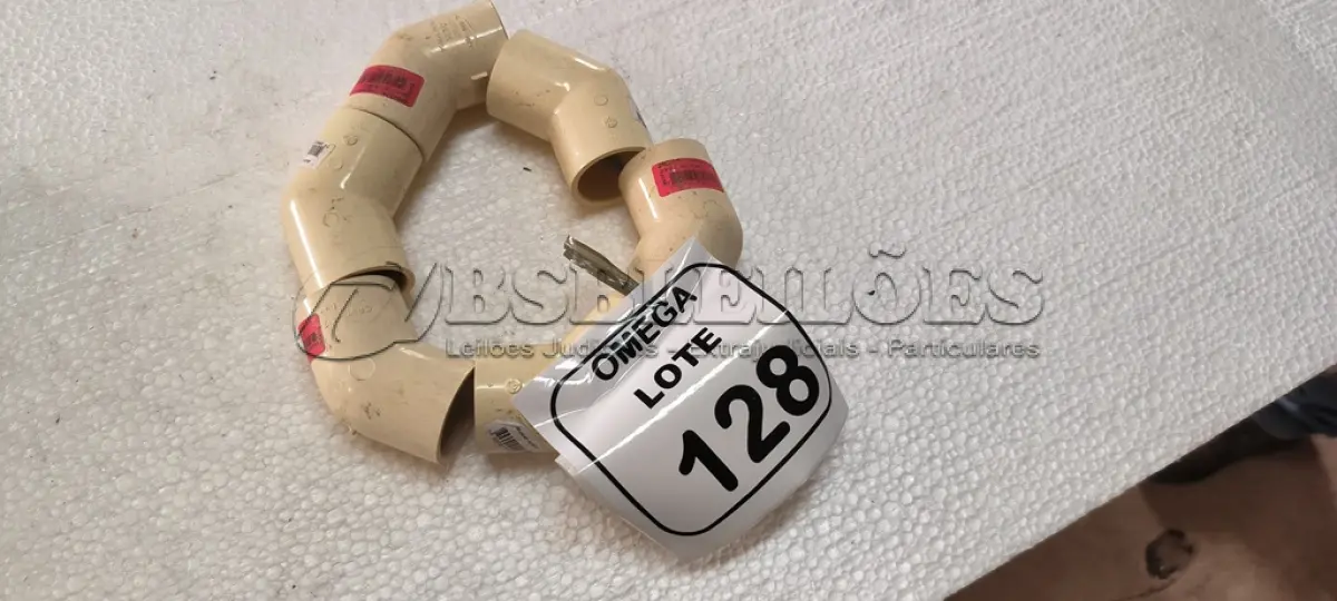 LOTE 128 - 06 JOELHOS 45º SOLD. CPVC - Ø 35MM. (NO ESTADO EM QUE SE ENCONTRA. SUJEITO A AVARIAS OCULTAS/VISÍVEIS.)