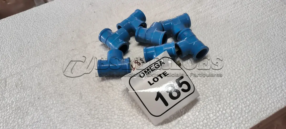 LOTE 185 - 08 TÊS (LR) AZUL - Ø 24 X 1/2. (NO ESTADO EM QUE SE ENCONTRA. SUJEITO A AVARIAS OCULTAS/VISÍVEIS.)