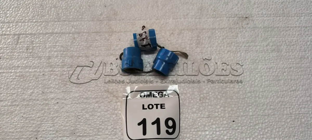 LOTE 119 - 03 BUCHAS (LR) - Ø 25 X 3/4 - AZUL. (NO ESTADO EM QUE SE ENCONTRA. SUJEITO A AVARIAS OCULTAS/VISÍVEIS.)