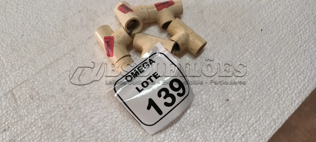 LOTE 139 - 06 TÊS SOLD. CPVC - Ø 22MM. (NO ESTADO EM QUE SE ENCONTRA. SUJEITO A AVARIAS OCULTAS/VISÍVEIS.)