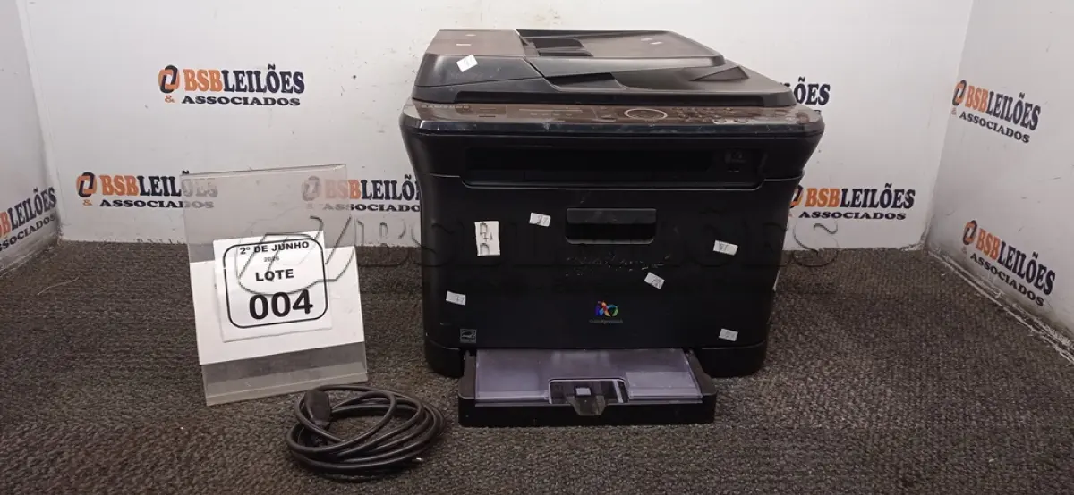 LOTE 004 - 01 IMPRESSORA MODELO CLX-3175FN MARCA SAMSUNG. (NO ESTADO) ATENÇÃO! FAZER A VISITAÇÃO ANTES DE ARREMATAR, NÃO SABEMOS SE FUNCIONA, LEILÃO NÃO TEM GARANTIA E NEM DEVOLUÇÃO, SUJEITO A POSSÍVEIS AVARIAS VISÍVEIS/OCULTAS E/OU AUSÊNCIA DE COMPONENTES.