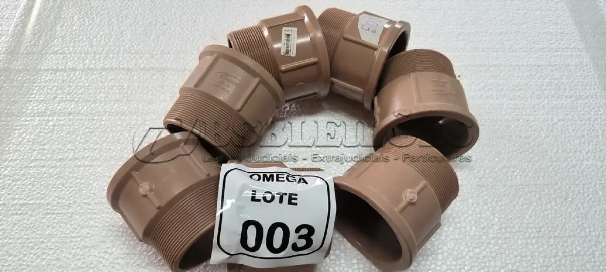LOTE 003 - 08 ADAPTADORES (LR) PVC-MARROM Ø 85 X 3". (NO ESTADO EM QUE SE ENCONTRA. SUJEITO A AVARIAS OCULTAS/VISÍVEIS.)