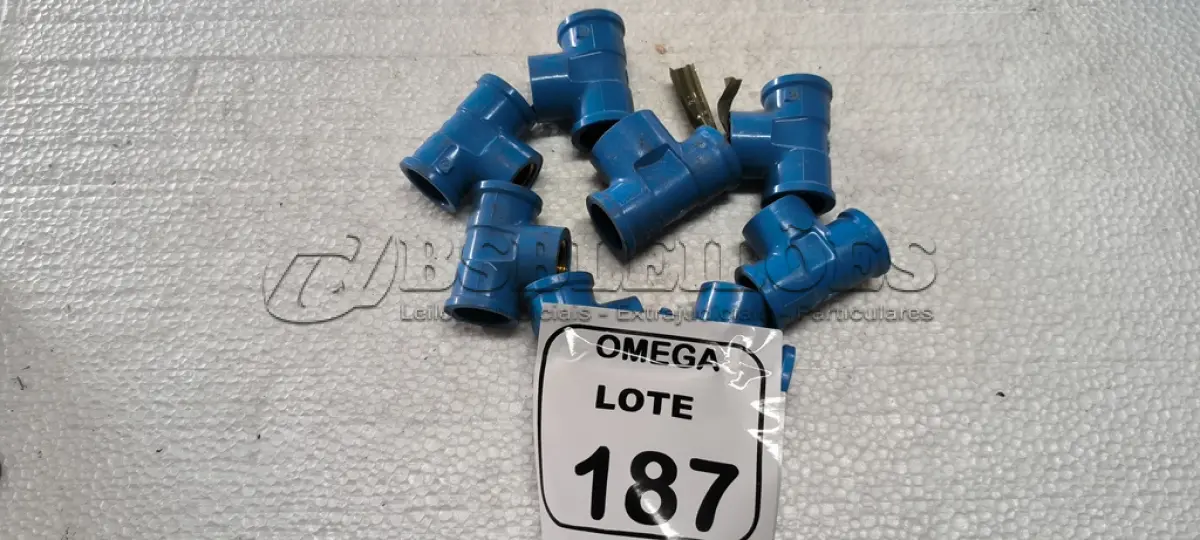 LOTE 187 - 08 TÊS (LR) AZUL - Ø 24 X 1/2. (NO ESTADO EM QUE SE ENCONTRA. SUJEITO A AVARIAS OCULTAS/VISÍVEIS.)
