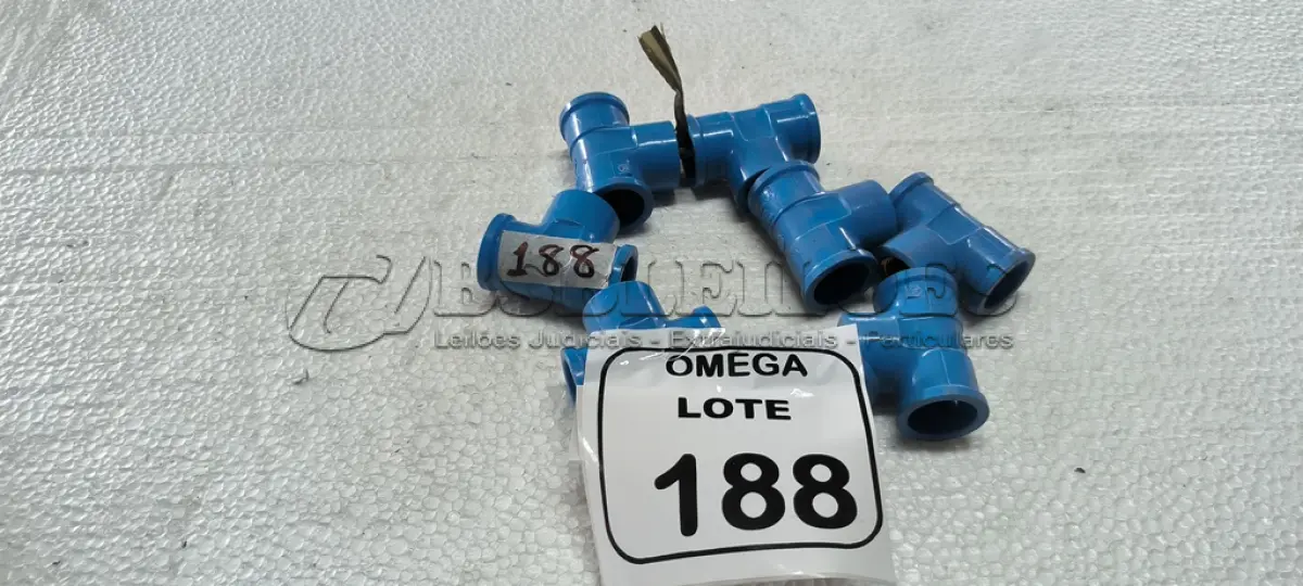 LOTE 188 - 08 TÊS (LR) AZUL - Ø 24 X 1/2. (NO ESTADO EM QUE SE ENCONTRA. SUJEITO A AVARIAS OCULTAS/VISÍVEIS.)