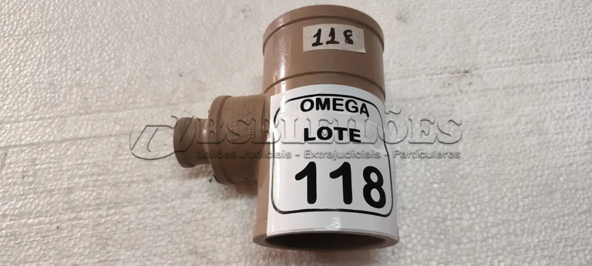 LOTE 118 - 01 TÊ SOLD. COM REDUÇÃO - Ø 85 X 32MM - PVC MARROM. (NO ESTADO EM QUE SE ENCONTRA. SUJEITO A AVARIAS OCULTAS/VISÍVEIS.)