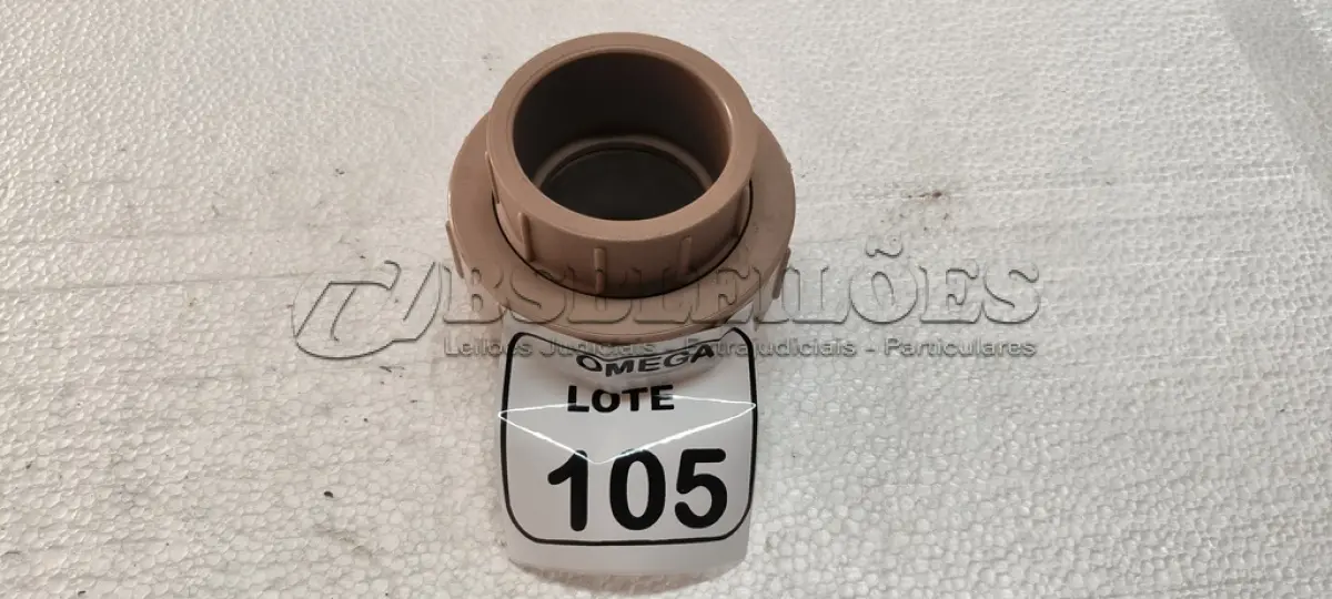 LOTE 105 - 01 ADAPTADOR FLANGE Ø 75MM - PVC MARROM. (NO ESTADO EM QUE SE ENCONTRA. SUJEITO A AVARIAS OCULTAS/VISÍVEIS.)