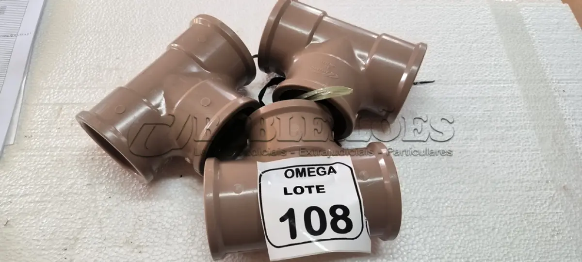 LOTE 108 - 01 ADAPTADOR (LR) . Ø 85 X3"- PVC MARROM. (NO ESTADO EM QUE SE ENCONTRA. SUJEITO A AVARIAS OCULTAS/VISÍVEIS.)