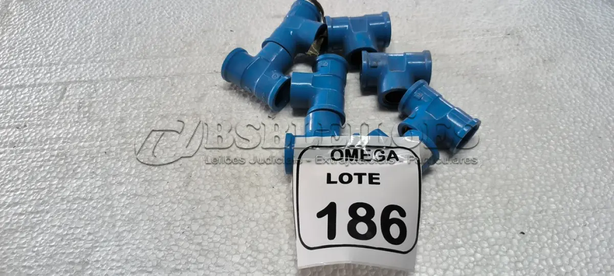 LOTE 186 - 08 TÊS (LR) AZUL - Ø 24 X 1/2. (NO ESTADO EM QUE SE ENCONTRA. SUJEITO A AVARIAS OCULTAS/VISÍVEIS.)