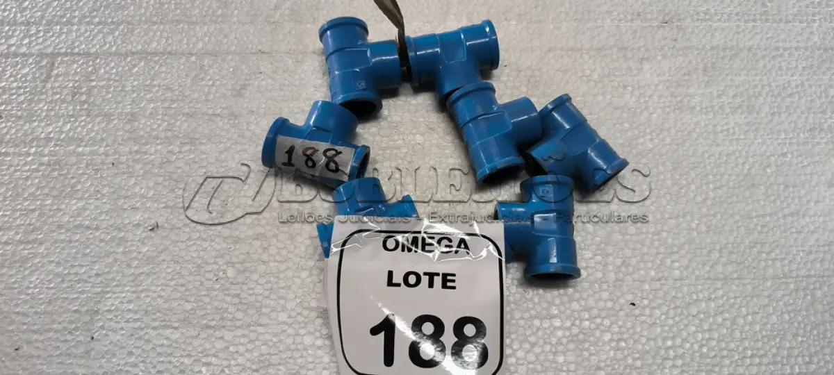 LOTE 188 - 08 TÊS (LR) AZUL - Ø 24 X 1/2. (NO ESTADO EM QUE SE ENCONTRA. SUJEITO A AVARIAS OCULTAS/VISÍVEIS.)