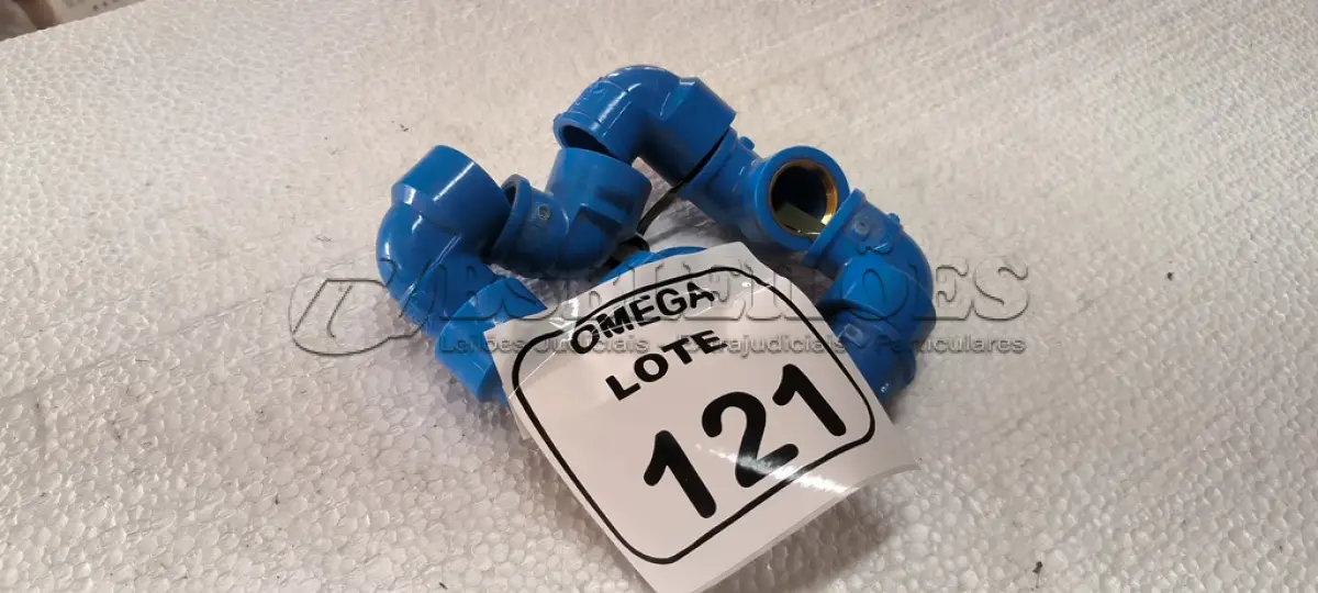 LOTE 121 - 08 BUCHAS (LR) - Ø 25 X 3/4 - AZUL. (NO ESTADO EM QUE SE ENCONTRA. SUJEITO A AVARIAS OCULTAS/VISÍVEIS.)