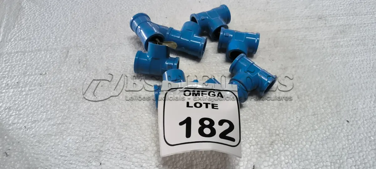 LOTE 182 - 08 TÊS (LR) AZUL - Ø 24 X 1/2. (NO ESTADO EM QUE SE ENCONTRA. SUJEITO A AVARIAS OCULTAS/VISÍVEIS.)