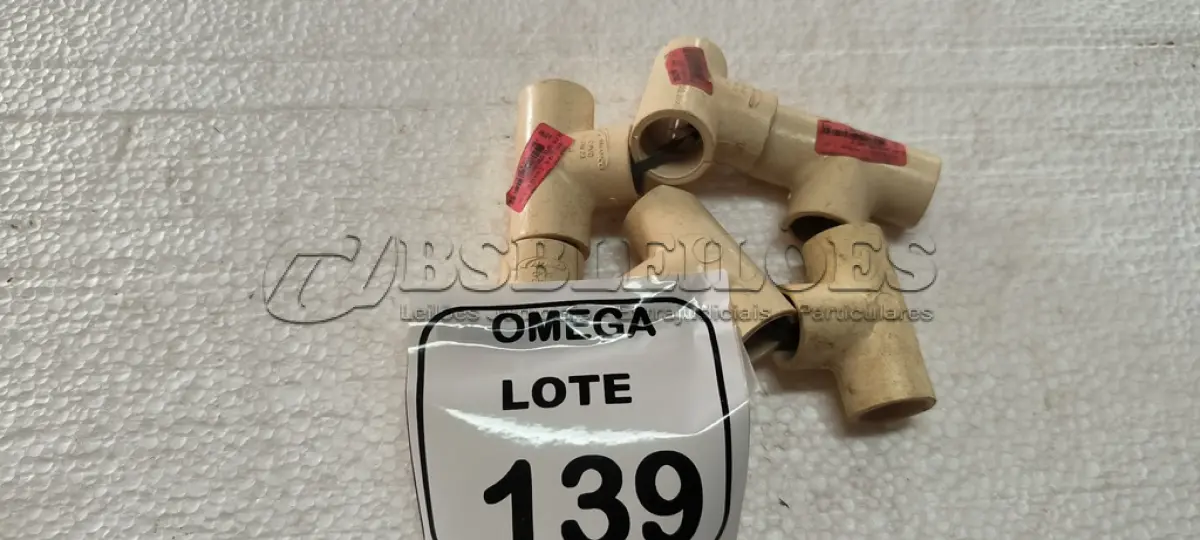 LOTE 139 - 06 TÊS SOLD. CPVC - Ø 22MM. (NO ESTADO EM QUE SE ENCONTRA. SUJEITO A AVARIAS OCULTAS/VISÍVEIS.)