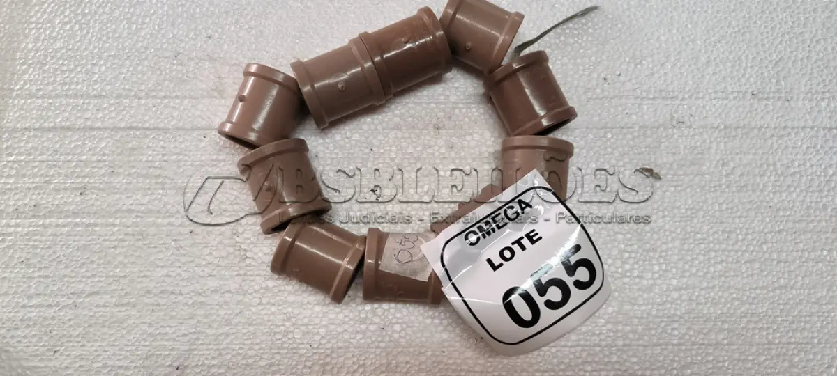 LOTE 055 - 10 LUVAS SOLDÁVEL Ø 40MM PVC MARROM. (NO ESTADO EM QUE SE ENCONTRA. SUJEITO A AVARIAS OCULTAS/VISÍVEIS.)