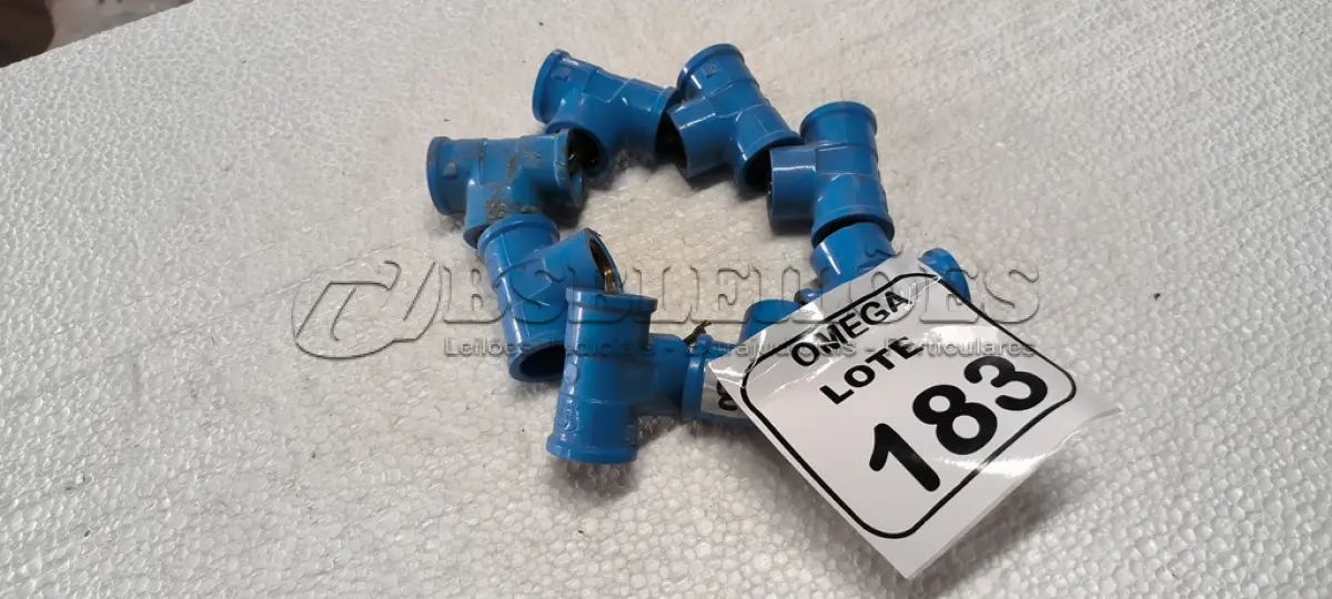 LOTE 183 - 08 TÊS (LR) AZUL - Ø 24 X 1/2. (NO ESTADO EM QUE SE ENCONTRA. SUJEITO A AVARIAS OCULTAS/VISÍVEIS.)